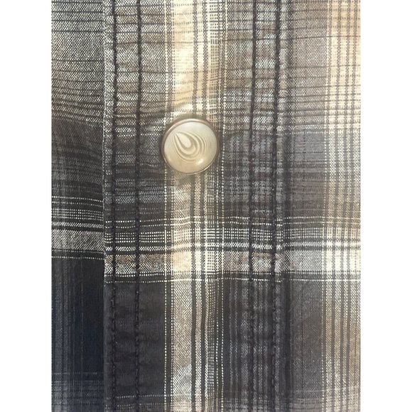 Carhartt Pearl Snap Size Large Button Up Long Sleeve Flannel Shirt Plaid pre-own - Picture 7 of 16